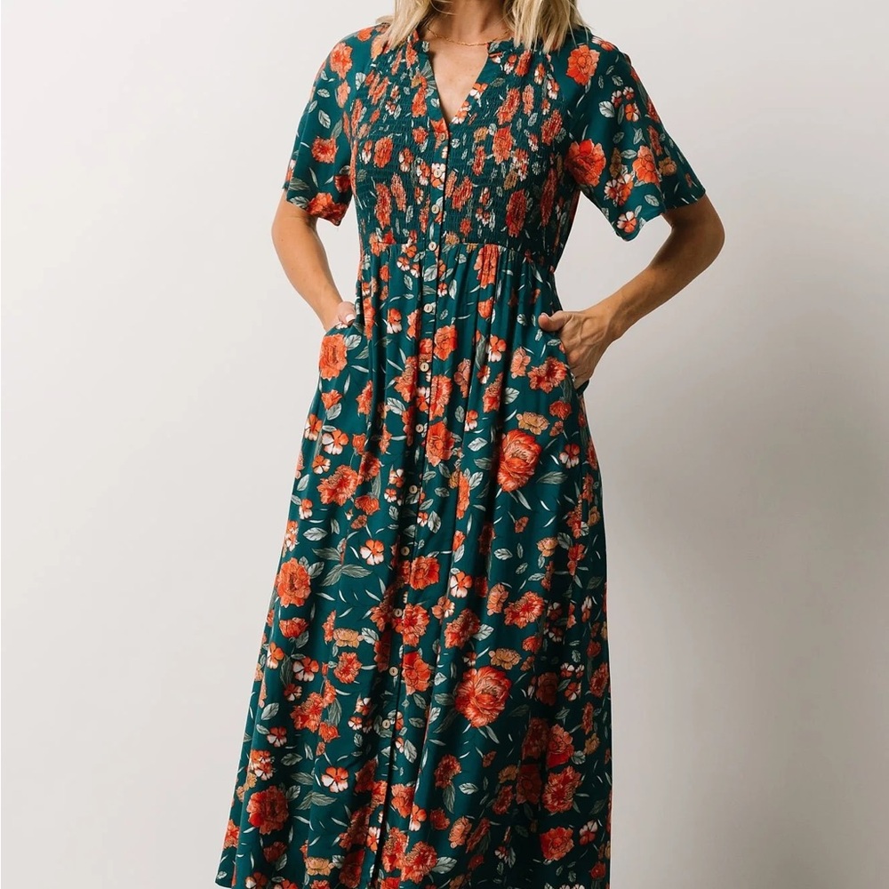 NWT Baltic Born Botega Green Jade Midi Dress Size Medium